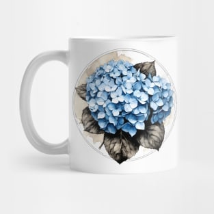 Hydrangea Flowers Circle Design Mug